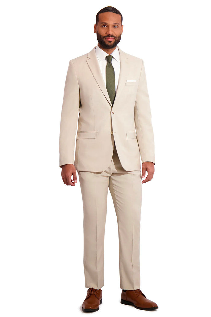 Sharkskin Tan Suit Jacket (Separates) by Couture 1910