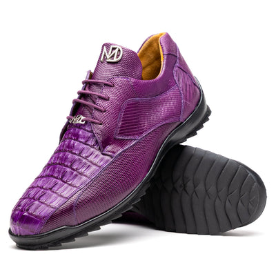 Marco_Di_Milano Crater Purple Luxury Leather Shoe