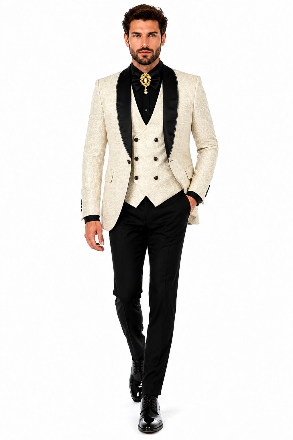 Ivory Tuxedo - Cream Wedding Suit - Off White Groom Suit by PROMTUXEDO