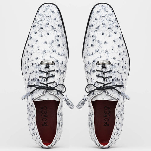 Marco Di Milano Criss Ostrich Quill Dress Oxfords Newspaper