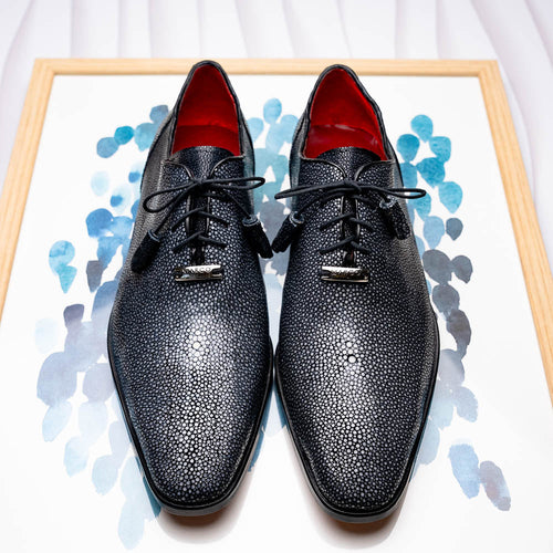 Marco Di Milano Pannuci Black Leather Oxford