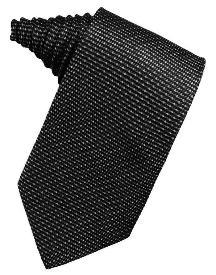 Asphalt Silk Weave Necktie by Cristoforo Cardi