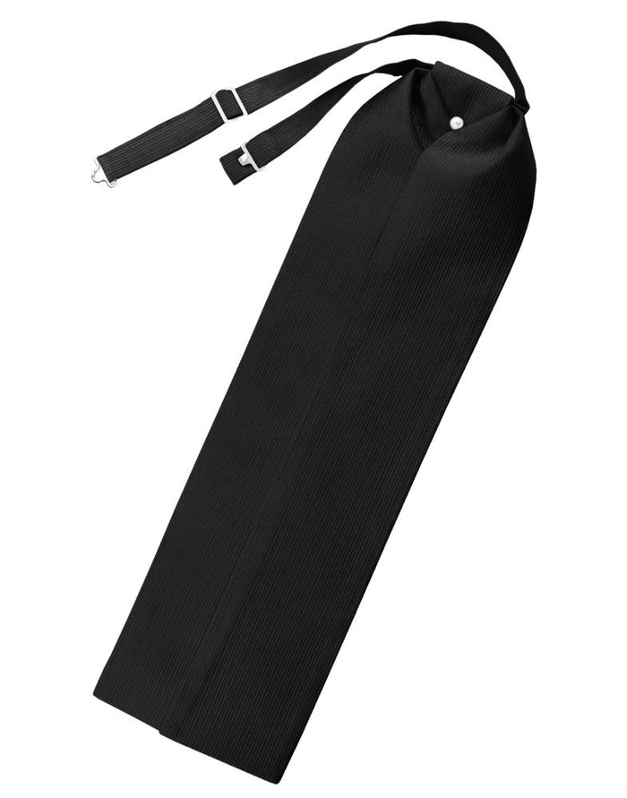 Black Faille Silk Ascot by Cristoforo Cardi