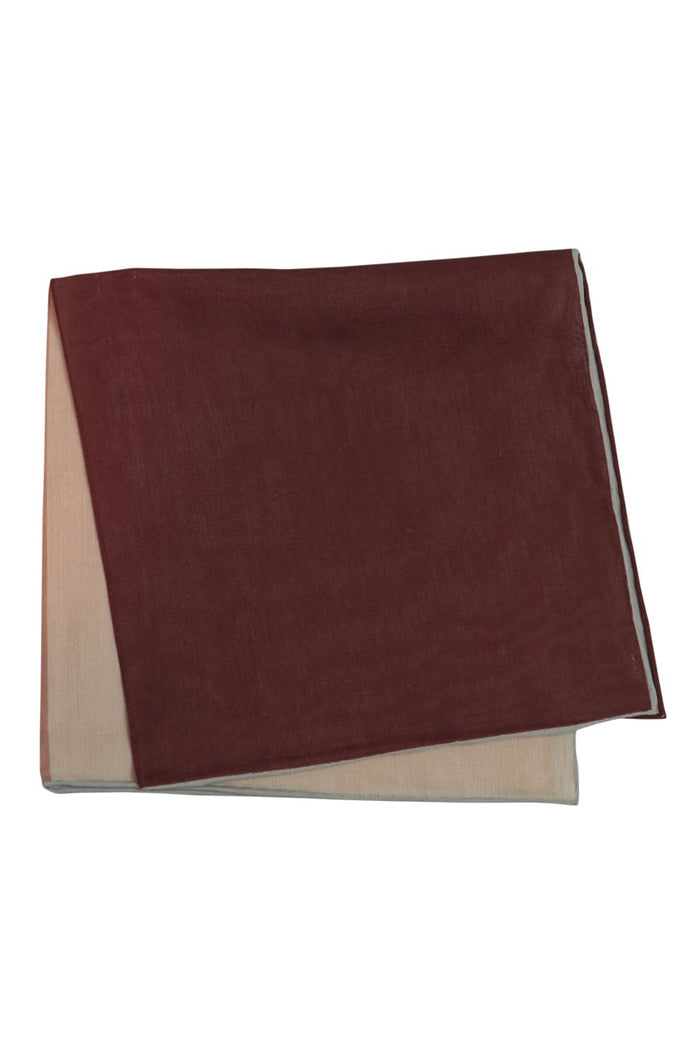 Brown Silk & Cotton Blend Quad Pocket Square by Cristoforo Cardi