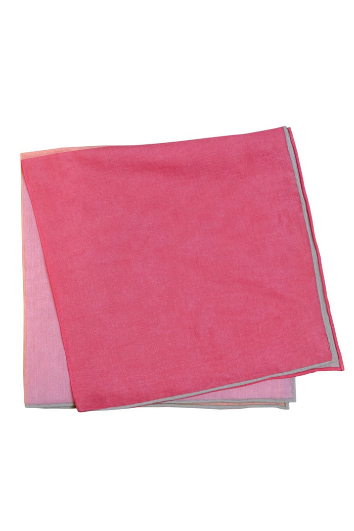 Coral Silk & Cotton Blend Quad Pocket Square by Cristoforo Cardi