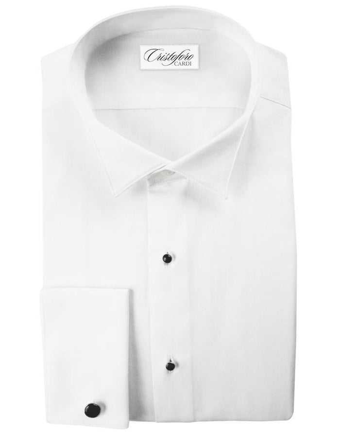 Fino White Wingtip Tuxedo Shirt by Cristoforo Cardi