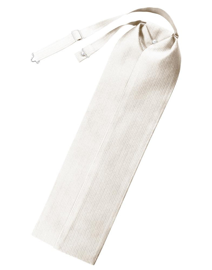 Ivory Faille Silk Ascot by Cristoforo Cardi
