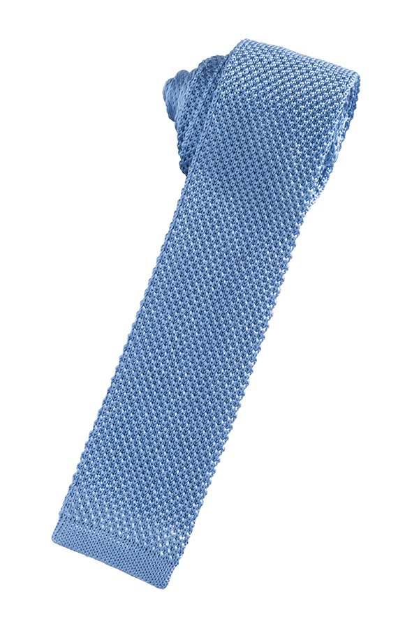 Leisure Blue Silk Knit Necktie by Cristoforo Cardi