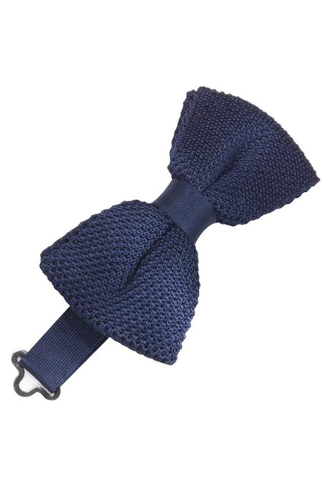Navy Silk Knit Bow Tie by Cristoforo Cardi