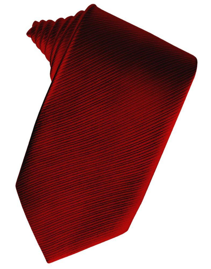 Red Faille Silk Necktie by Cristoforo Cardi