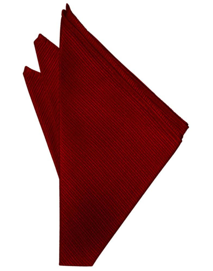 Red Faille Silk Pocket Square by Cristoforo Cardi