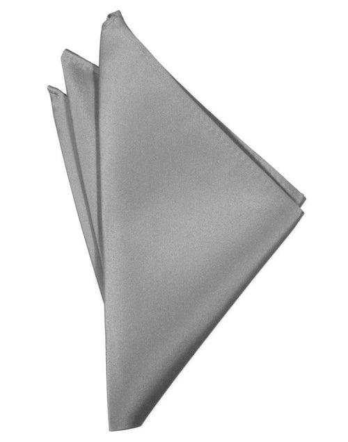 Silver Noble Silk Pocket Square Cristoforo Card