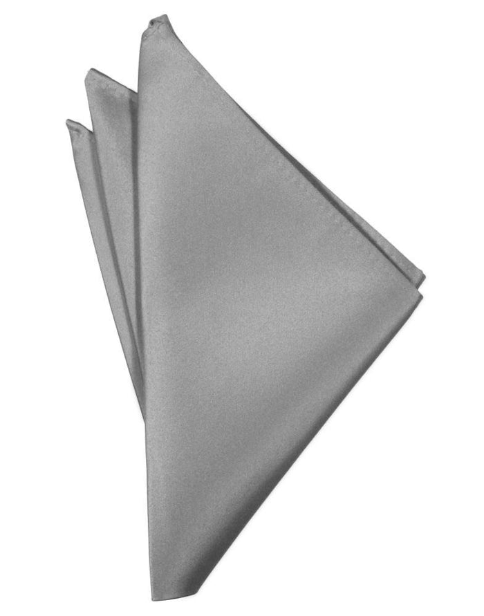Silver Noble Silk Pocket Square Cristoforo Card
