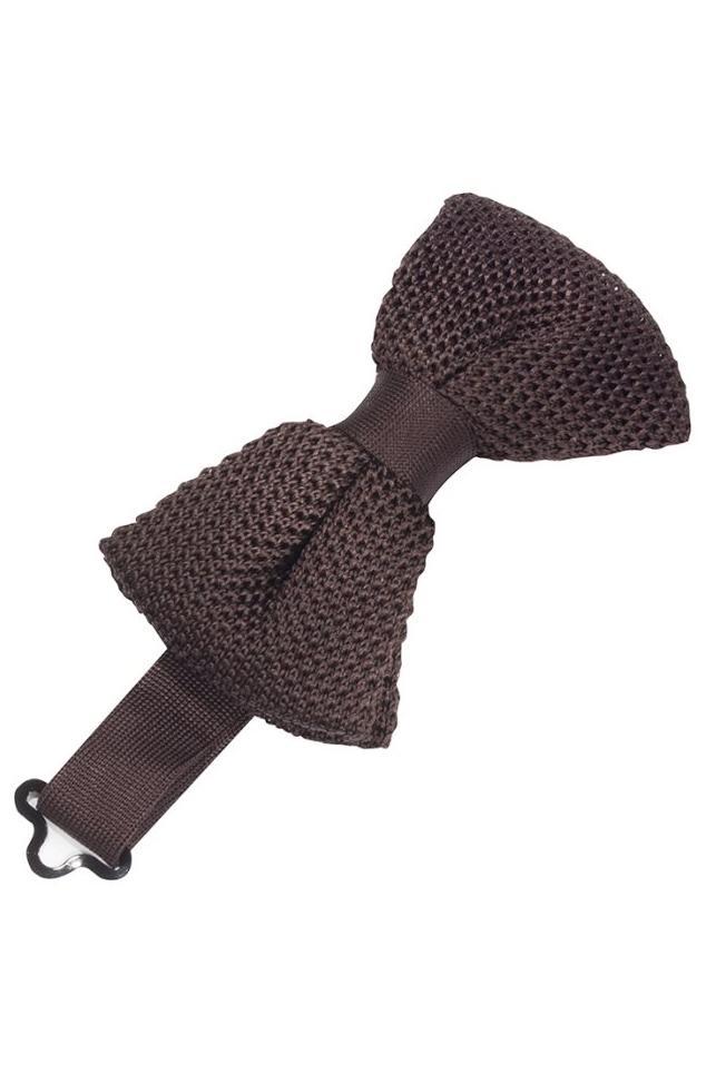 Truffle Silk Knit Bow Tie by Cristoforo Cardi