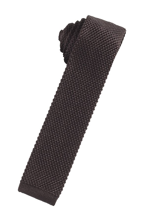 Truffle Silk Knit Necktie by Cristoforo Cardi