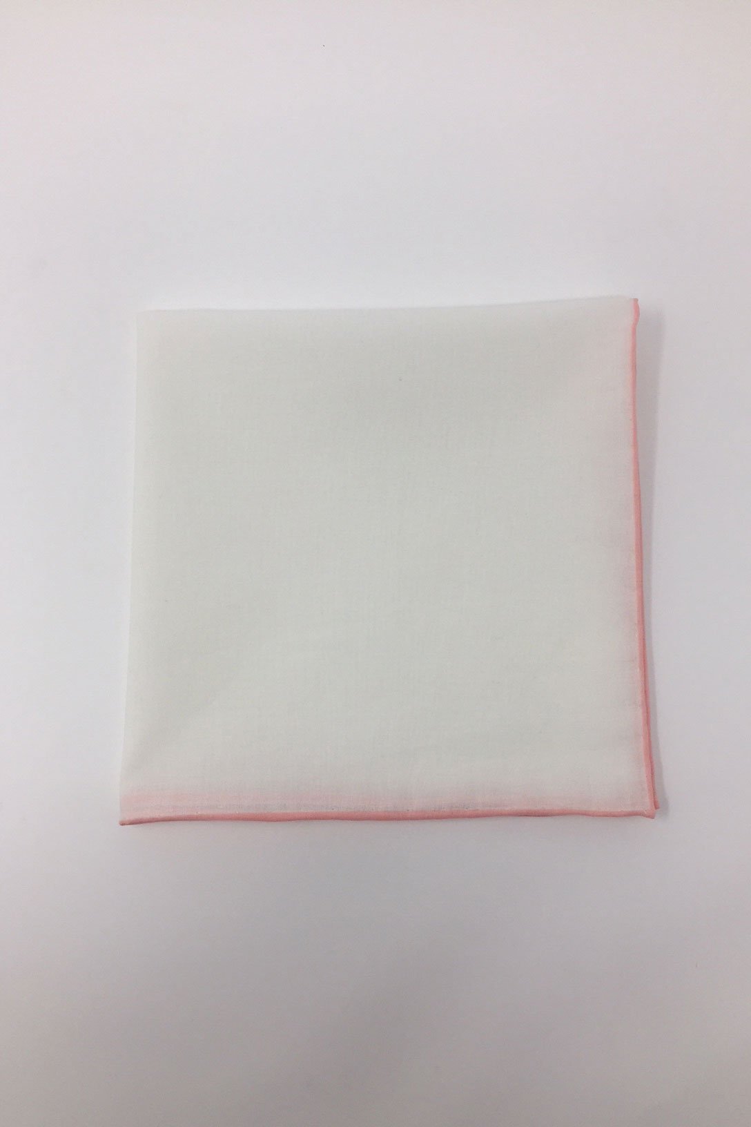 White Cotton with Pink Border Pocket Square by Cristoforo Cardi – SuitUSA