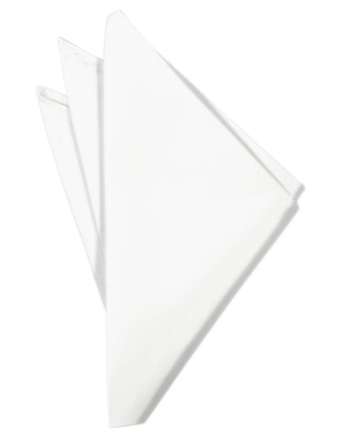 White Noble Silk Pocket Square Cristoforo Cardi
