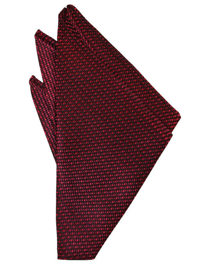 Wine Silk Weave Pocket Square by Cristoforo Cardi