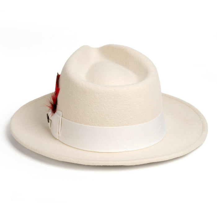 Off-White Fedora 100% Australian Wool Crushable Hat by Ferrecci