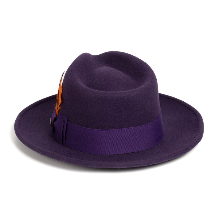 Purple Fedora 100% Australian Wool Crushable Hat by Ferrecci
