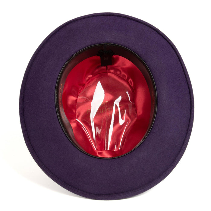 Purple Fedora 100% Australian Wool Crushable Hat by Ferrecci
