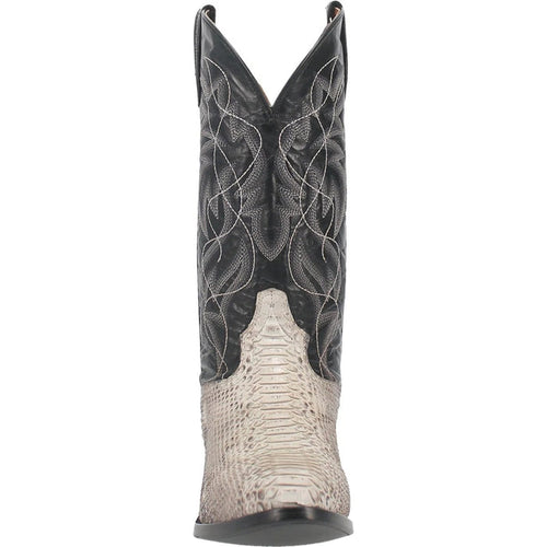 Dan Post Men's Manning Python Snakeskin Round Toe Boots - Natural