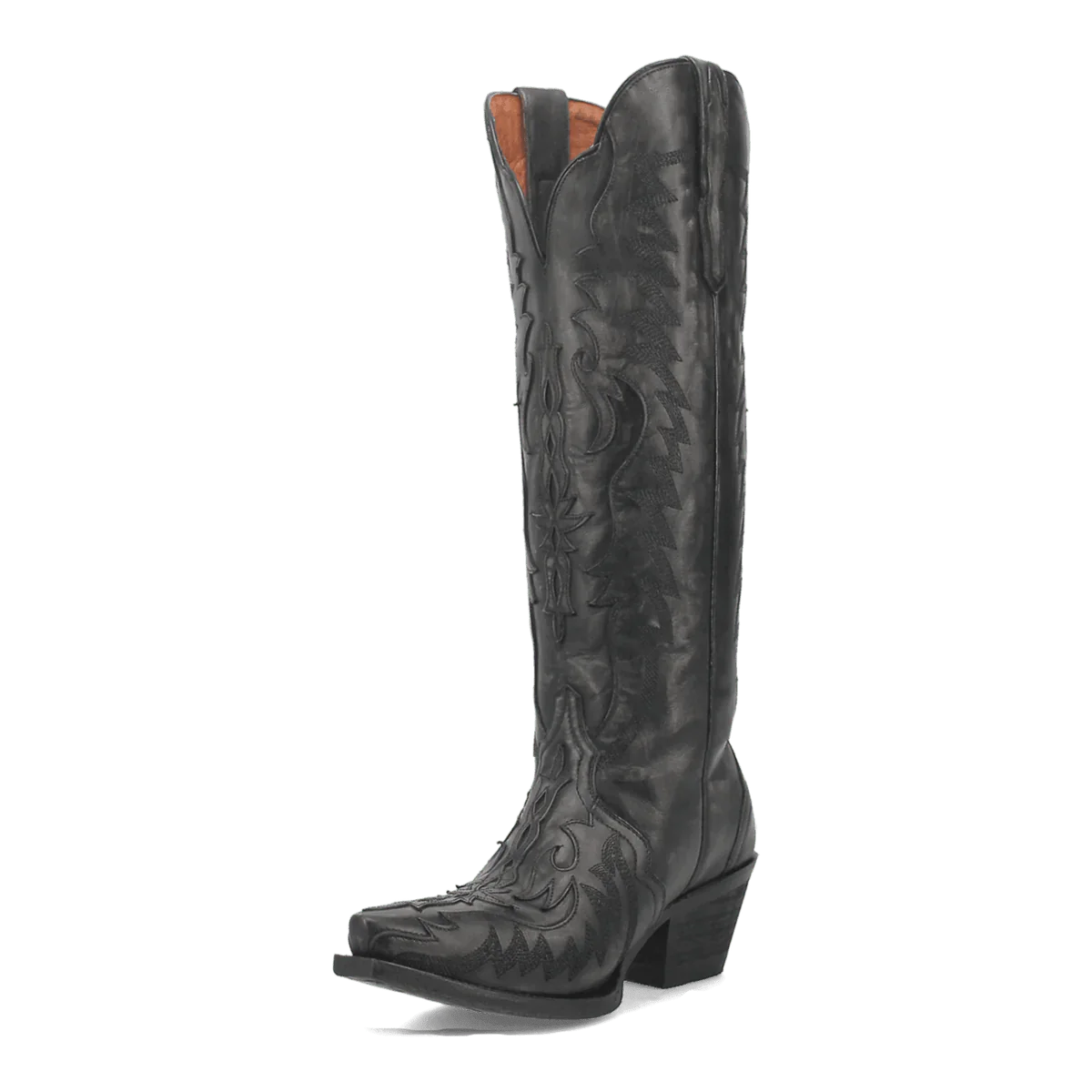 Dan Post Women's Hallie Snip Toe Leather Tall Boots - Black by Dan Post Boots