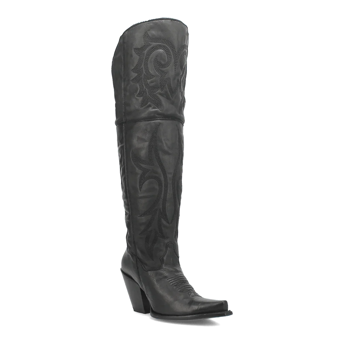 Dan Post Women's Jilted Snip Toe Leather Tall Boots - Black by Dan Post Boots – SuitUSA