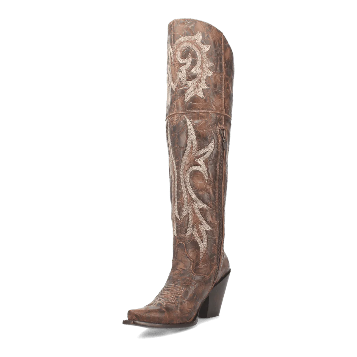 Dan Post Women's Jilted Snip Toe Leather Tall Boots - Brown by Dan Post Boots