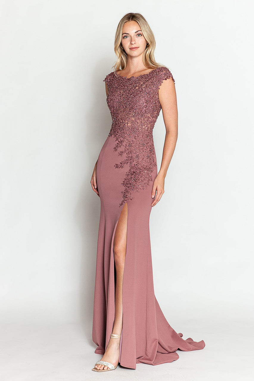 Dark Mauve Quinceanera Mom Dresses Mother of the Quince Gowns Lenovia 8343