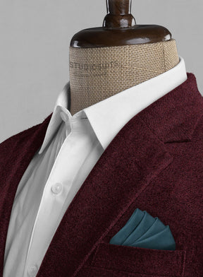 Dark Wine Heavy Tweed Suit