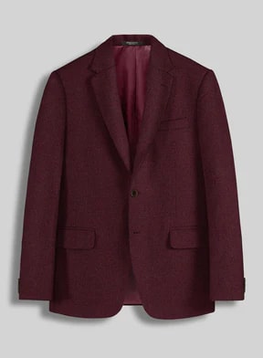 Dark Wine Heavy Tweed Suit