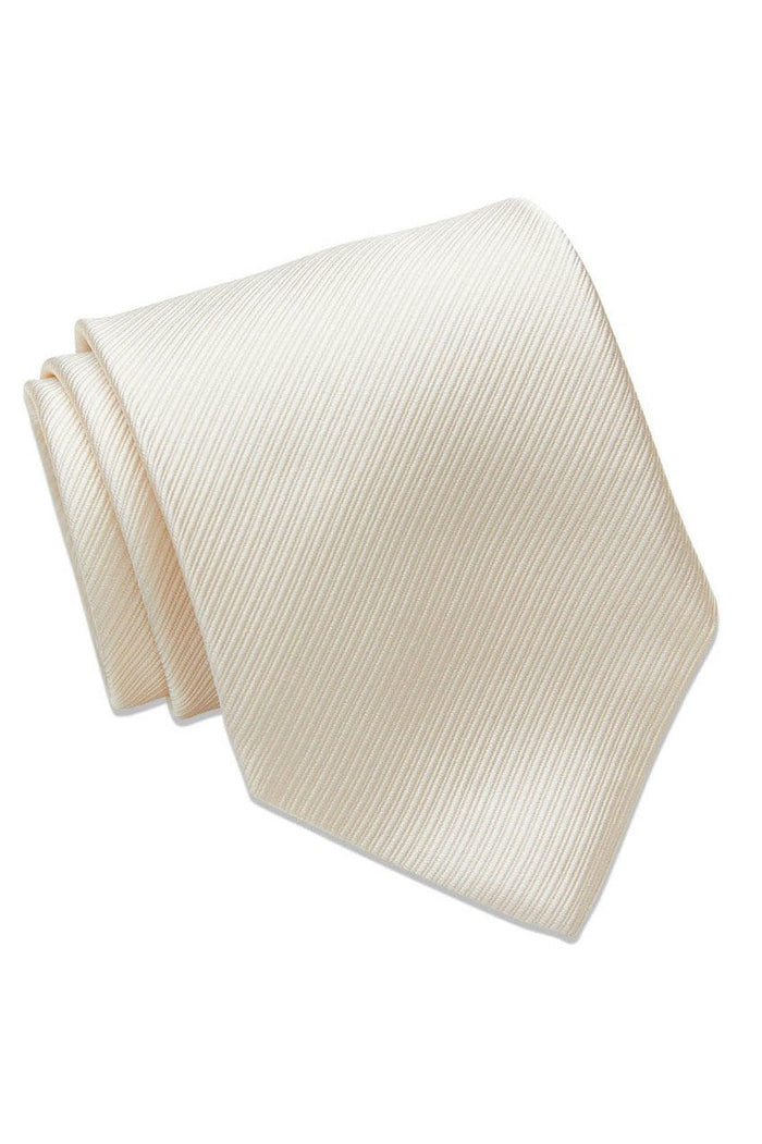 Champagne Twill Weave Italian Silk Necktie by David Donahue