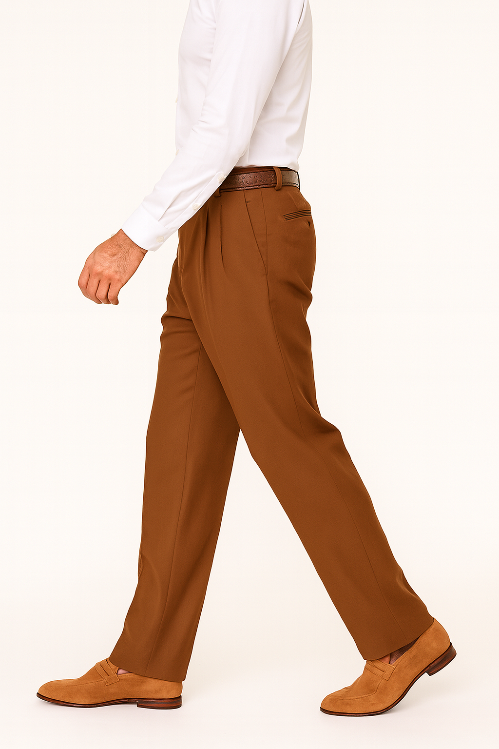 double-pleated-pants-dress-pants-luggage-brown – SuitUSA