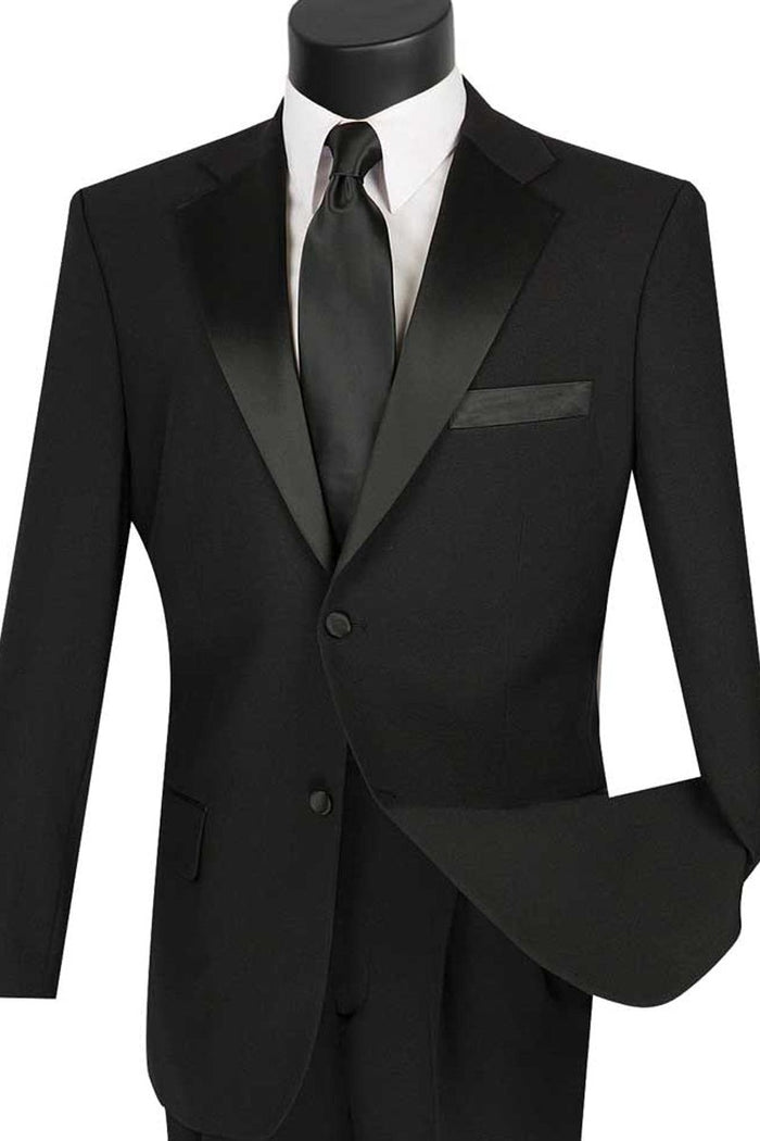 Classic Tuxedo MENS CLASSIC 2 BUTTON POPLIN TUXEDO IN BLACK)