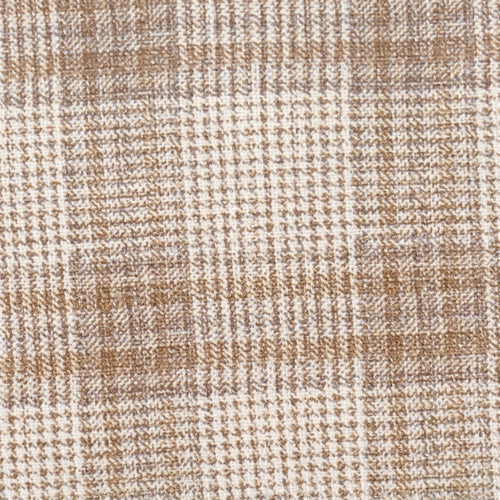 Men's Tan Double Breasted Windowpane Stretch Blazer