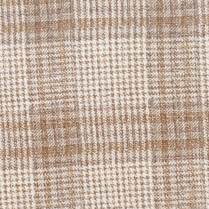 Men's Tan Double Breasted Windowpane Stretch Blazer