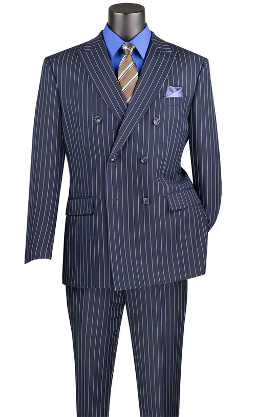 Pompey Collection - Men's Glen Plaid Dress Suit 2 Piece Regular Fit in Tan Vinci