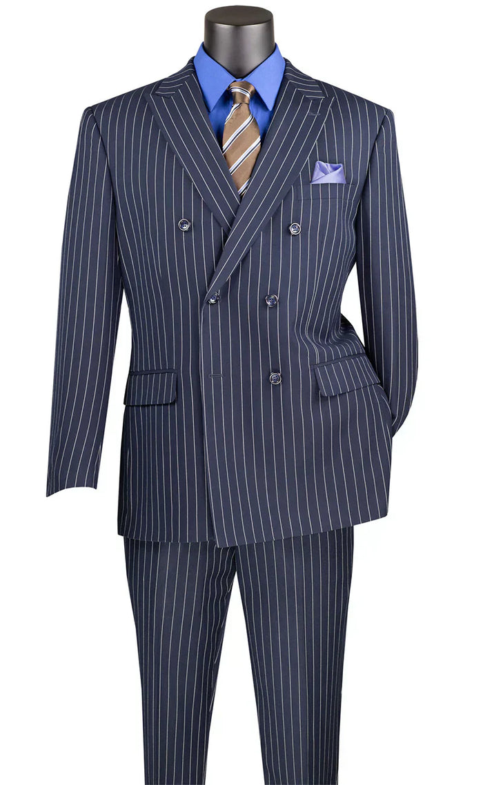 Pompey Collection - Men's Glen Plaid Dress Suit 2 Piece Regular Fit in Tan Vinci