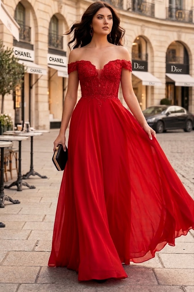 May Queen MQ1714 Bridesmaid Dresses in Chiffon Off Shoulder Plus Size