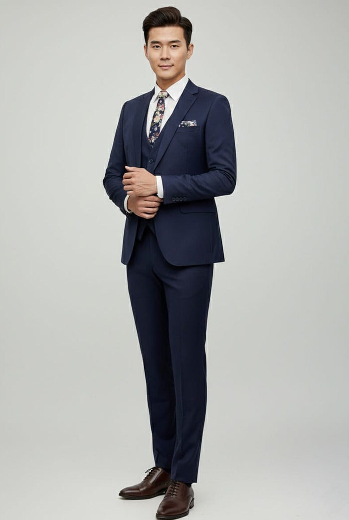 Effetti Suit Designer - 2 button Notch Lapel slim fit EF2N+V-8129 NAVY