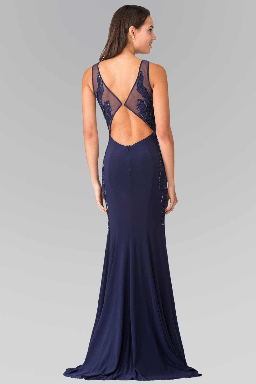 Open Back Long Evening Dress by Elizabeth KGL2222