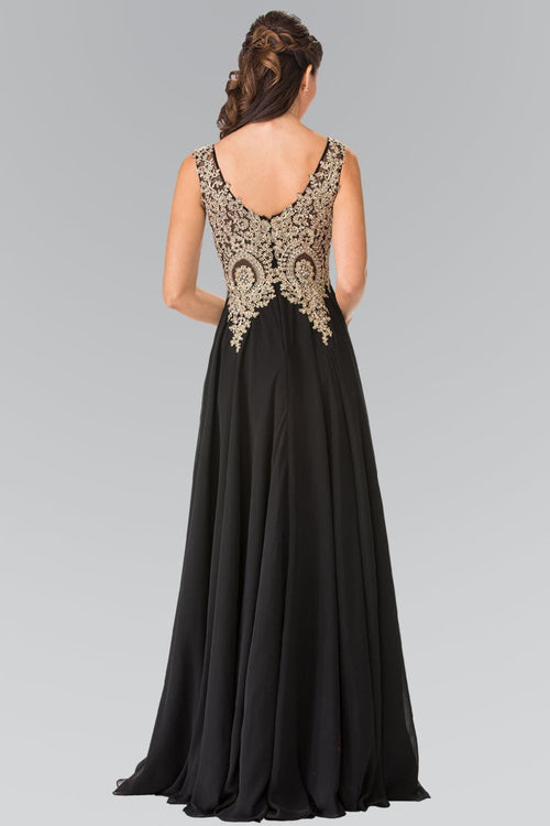 Embroidered Chiffon Dress by Elizabeth K GL2311