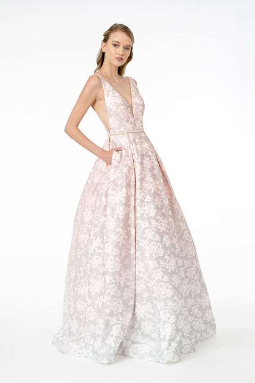 Ombre Jacquard Gown by Elizabeth KGL2897