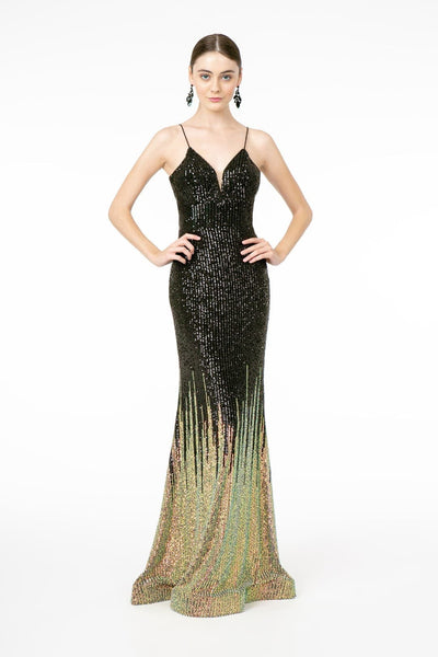 Sequin Ombre Long Dress by Elizabeth KGL2899