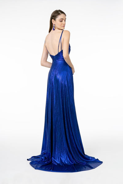 Glossy Spaghetti Strap Gown by Elizabeth KGL2927