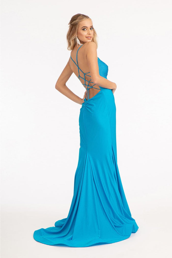 Strappy Bodycon Stretch Jersey Wedding Guest Dress by Elizabeth K GL3035