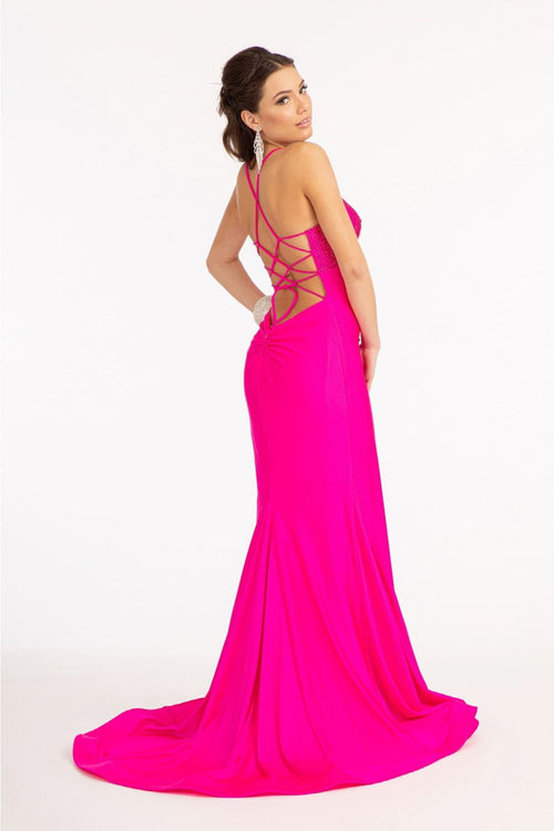 Strappy Bodycon Stretch Jersey Wedding Guest Dress by Elizabeth K GL3035