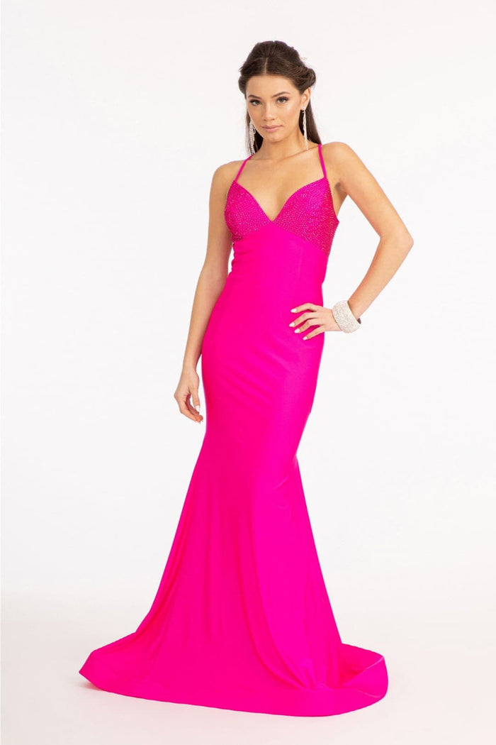 Strappy Bodycon Stretch Jersey Wedding Guest Dress by Elizabeth K GL3035