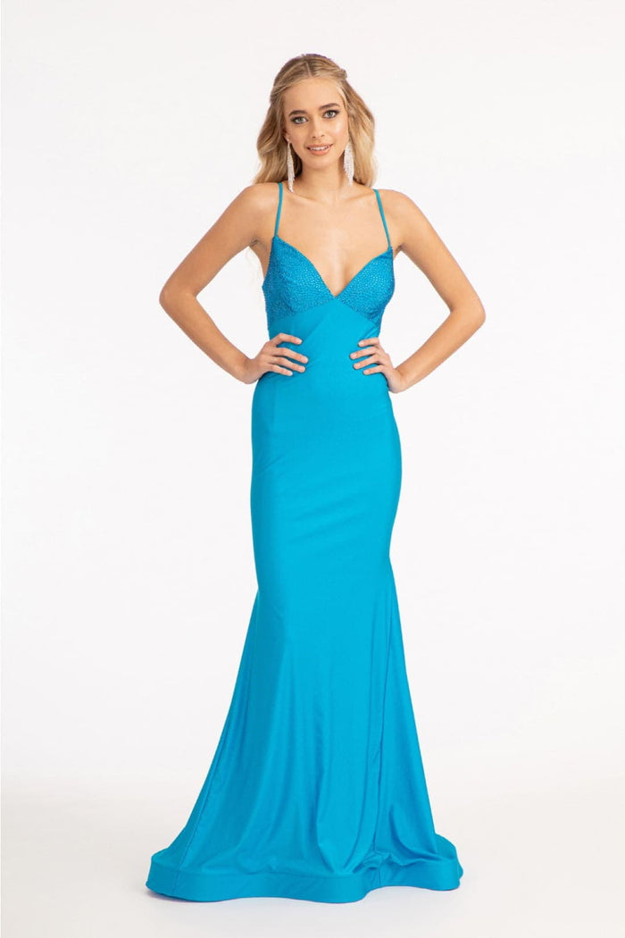 Strappy Bodycon Stretch Jersey Wedding Guest Dress by Elizabeth K GL3035